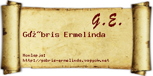 Gábris Ermelinda névjegykártya